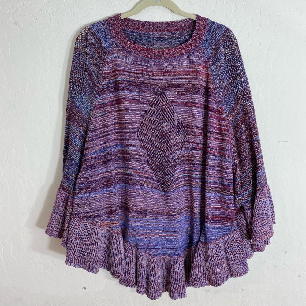 Gena Accessories Jewel colored cape poncho One Size Fits Most
